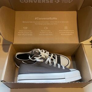 Brown platform converse (low top)
